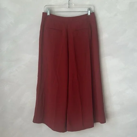 Anthropologie The Essential Culotte in Copper red burgundy Size 4 medium - Picture 9 of 9